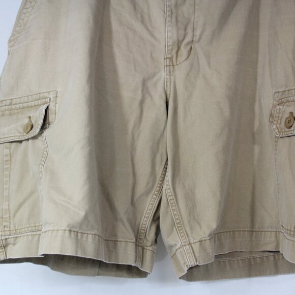 U.S. Polo Assn Men's size 48W Cargo Shorts Large Pockets Tan Khaki 90s - Picture 4 of 11